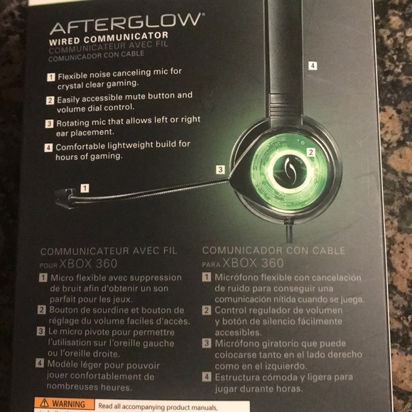 Xbox afterglow wired communicator new ibox w game - Picture 5 of 5